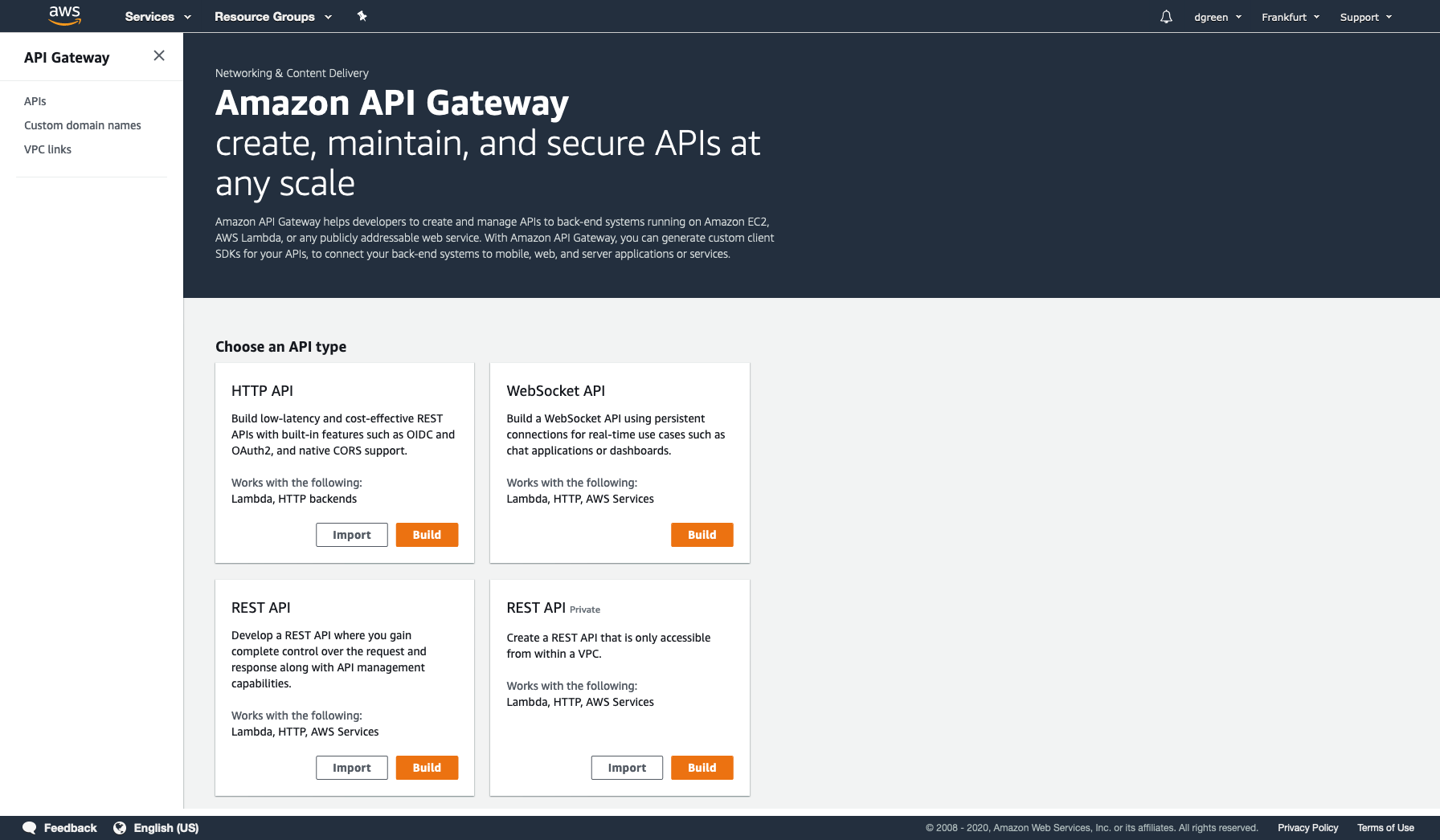 create api webgate