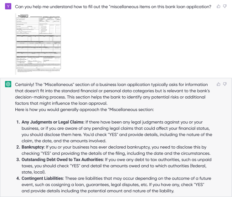 Form Filling Assistance