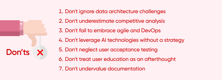 Software Product Modernization Donts