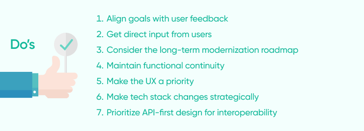 Software Product Modernization Dos