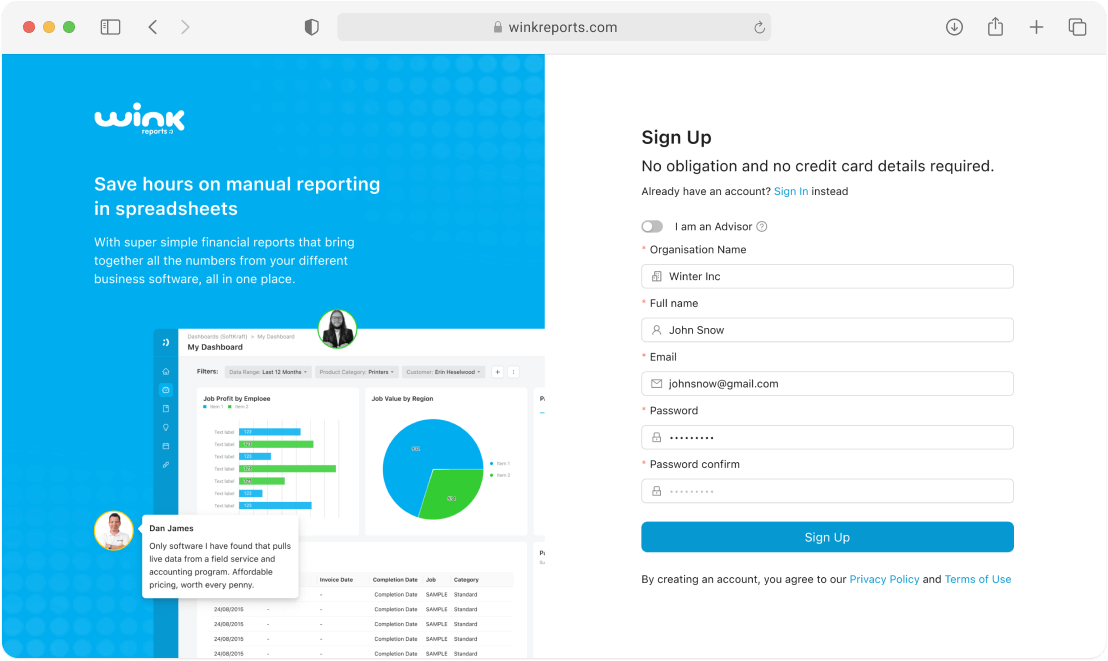 01 Business Reporting Saas Redesign